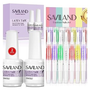 SAVILAND 12PCS Liquid Latex for Nails and 12PCS Cuticle Oil Pen for Nails