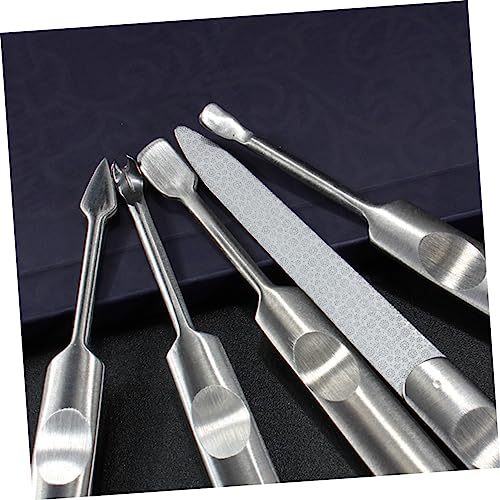 Housoutil Dead Skin Shovel Dead Skin Fork Removal Fork Manicure Cuticle Under Nail Cleaner Tool Gel Nail Polish Remover Nail Stamping Tool Nail Art Tools Trimmer Dead Skin Remover Edge Care - Image 7
