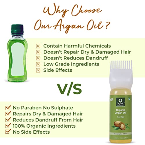 Organic Argan Hair Oil | For Men & Women | Cold-pressed Moroccan Argan Oil For Soft, Silky & Smooth Hair | 100% American Certified Organic | Sulphate & Paraben-free - 150ml - Image 4