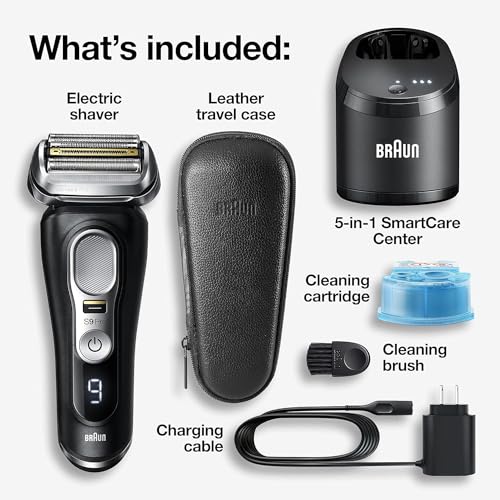 Braun Electric Razor,Waterproof Foil Shaver for Men,Series 9 Pro 9460cc,Wet & Dry Shave,With ProLift Beard Trimmer for Grooming,5-in-1 Cleaning & Charging SmartCare Center Included,Atelier Black - Image 2