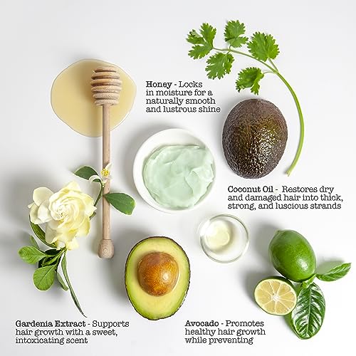 SAUCE BEAUTY Guacamole Whip Hair Masks - Deep Conditioning Hair Masks w/Avocado, Honey & Argan Oil - 12 Fl Oz + 3.4 Fl Oz Hair Masks for Dry, Damaged & Frizzy Hair - Image 3