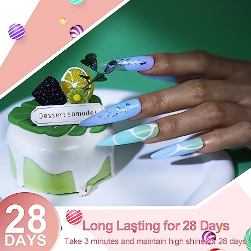 Pastel Gel Nail Polish Set 6 Colors - Spring Summer Macaron Shades Nail Art - Image 5