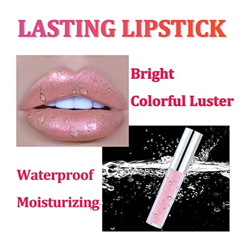 Shimmering 24 Hour Waterproof Metallic Liquid Lipstick for Women, Diamond Glossy Finish - Image 5