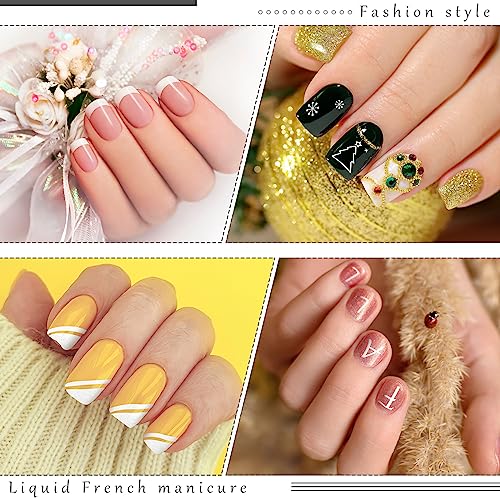 2-Piece DIY French Manicure White Tip Pen Set for Effortless Nail Art Application - Image 5