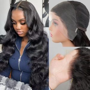 Body Wave Lace Front Wigs Human Hair 13x4 Lace Frontal Wigs Human Hair HD Lace Wig 180% Density Brazilian Lace Front Wigs Full Lace Human Hair Wigs 24 Inch
