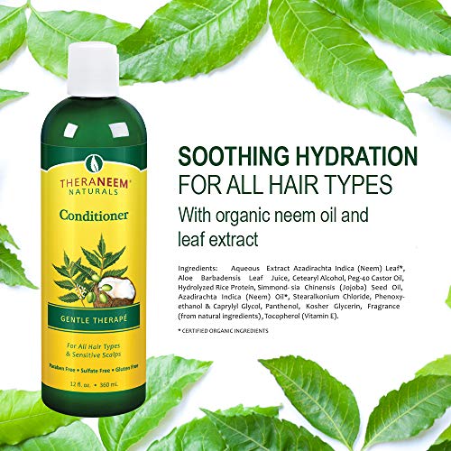 Nourishing 12 oz Neem Oil Hair Conditioner for All Hair Types Healthy Growth - Image 2