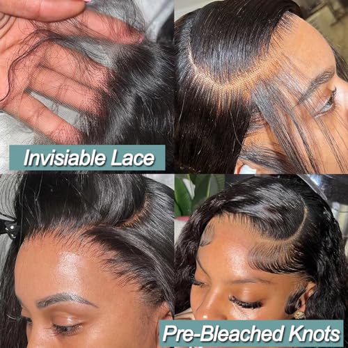 Body Wave Lace Front Wigs Human Hair 13x4 Lace Frontal Wigs Human Hair HD Lace Wig 180% Density Brazilian Lace Front Wigs Full Lace Human Hair Wigs 24 Inch - Image 7
