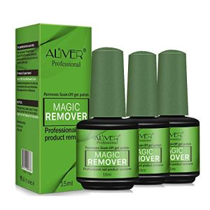 Magic Gel Nail Polish Remover Set 3 Pieces 15ml Quick Soak Off Safe Use