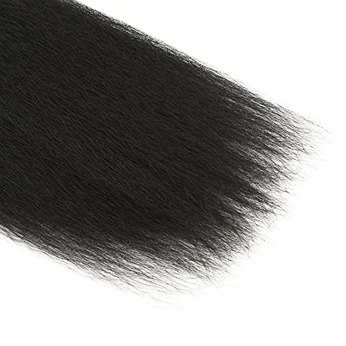 26 28 30 Inch Kinky Straight Human Hair Bundles 8A Grade Brazilian Unprocessed Virgin Hair 3 Bundles Double Weft Yaki Straight Bundles Human Hair Weave Natural Color - Image 6