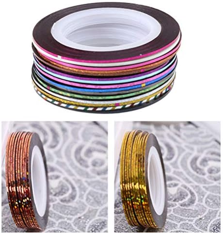 Beaupretty Nail Art Striping Tape Set - 42 Rolls, 32 Vibrant Colors, DIY Manicure Supplies - Image 6