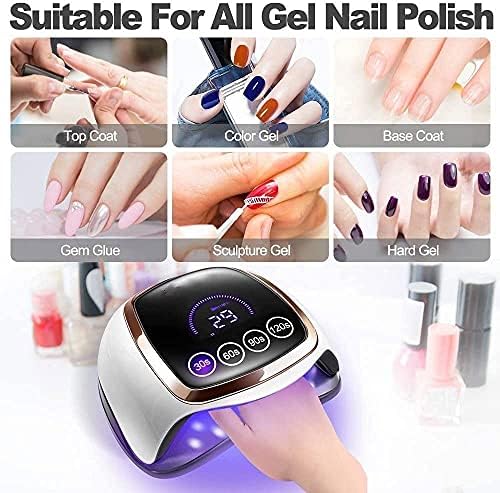 UV LED Nail Lamp, 168W UV Light Nails Gel Nail Dryer, LCD Display, UV lamp Gel Nails for Salon and Home - Image 5