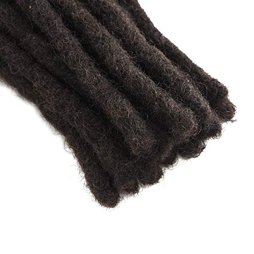 100% Human Hair Dreadlocks Extension For Men/Women 14 inch 20 Locs/pack Handmade Dark Brown Short Hip-hop Locs Reggae Braiding Hair (14 Inch(20 Locs/Pack), Dark Brown) - Image 7