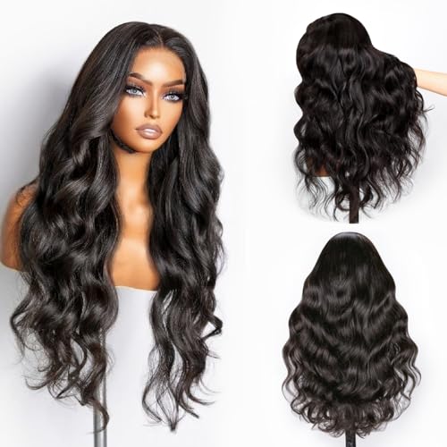 Body Wave 360 Lace Front Wigs Human Hair 12A 360 Full Lace Front Wigs 220% Density Pre Plucked with Baby Hair Brazilian Virgin Human Hair Wig Bleached Knots for Women 20inch - Image 2