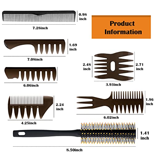 Men's Professional Hair Styling Comb and Brush Set for All Hair Types and Styles - Image 7