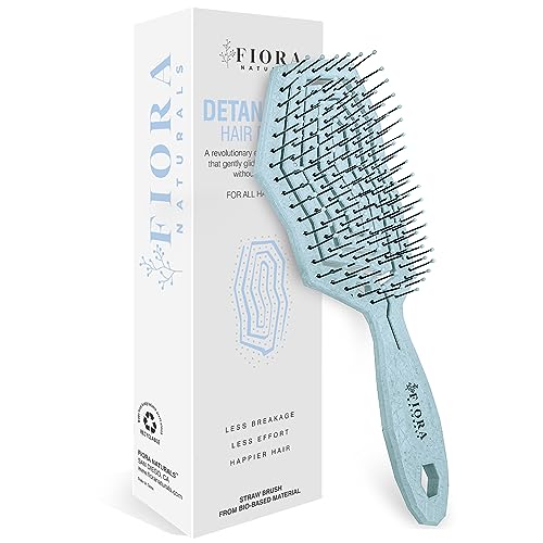 Fiora Naturals Eco-Friendly Detangling Brush for All Hair Types Gentle & Soft