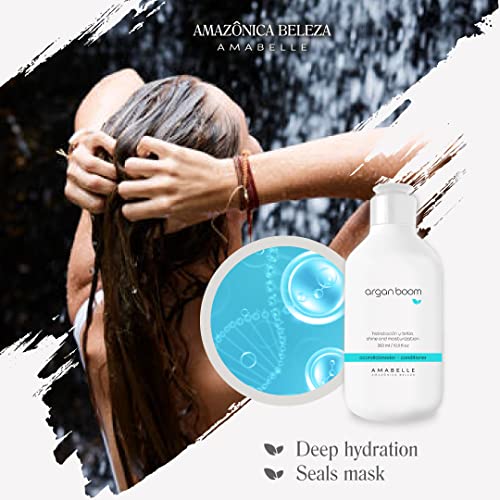 AMAZONICA BELEZA Argan Boom Shampoo and Conditioner for Moisturizing and Nourishing | Hydrate & Repair Dry Hair | Hidrata y Repara |10 Oz - Image 5