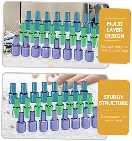 5pcs Nail Polish Display Stand Display Shelf Nail Polish Organizer Salon Display Rack Nail Stand Display Shelves Nail Polish Rack Acrylic Plus Plastic Nail Polish Stand Multi-layer - Image 8