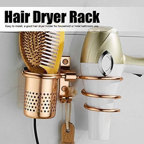 Estink Wall Mounted Hair Dryer Holder, Space Aluminum Organizer for Bathroom, 5kg Capacity - Image 3