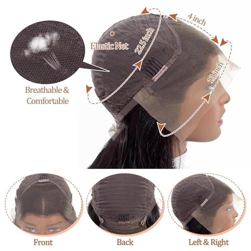 QTHAIR 14A Deep Wave Lace Front Wigs Human Hair 150% Density 13x4 HD Trasparent Lace Frontal Wigs Human Hair 100% Human Hair Deep Curly Lace Frontal Wigs Human Hair Natural Color (18 Inch) - Image 6