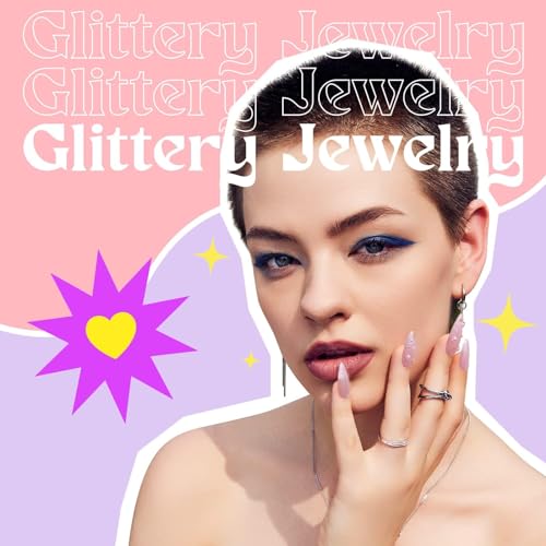 6 Piece Pastel Shimmer Jelly Gel Nail Polish Set with Glitter Accents - Image 2