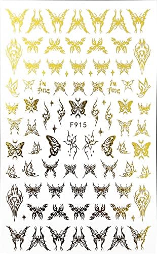 8 Sheets Gold Snake Nail Stickers 3D Bronzing Rose Eyes Heart Nail Art Decorations Self-Adhesive Stickers for Acrylic Nail Art Decals Women Nail Accessories Nail Supplies - Image 7