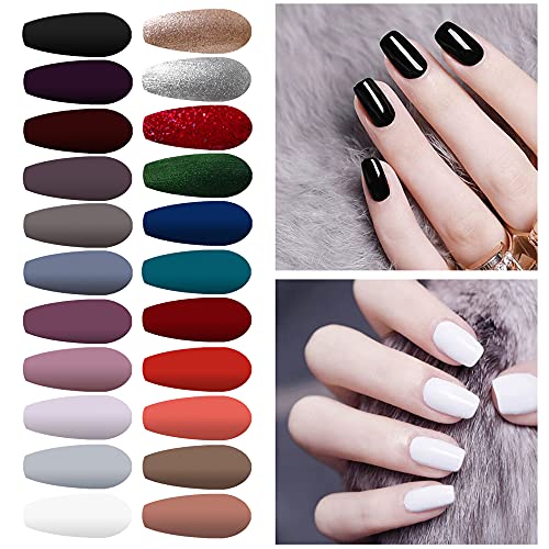 Vishine Gel Nail Polish Set - 22 Classic Color Gel Nail Polish Red White Black 8ml with No Wipe Base and Top Coat,24 PCS Soak Off Gel Nail Starter Gel Nail Kit - Image 2