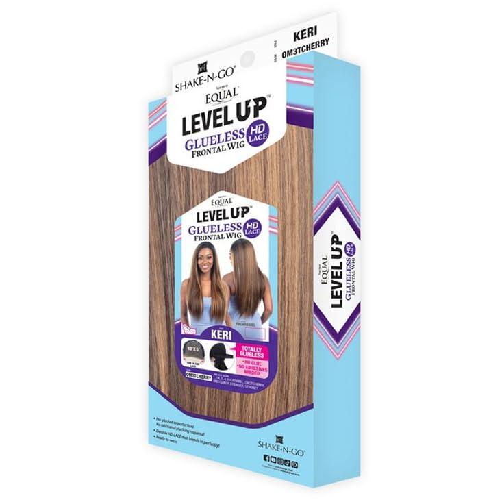 Shake N Go Keri Glueless HD Lace Front Wig 1B Off Black 13x5 - Image 5