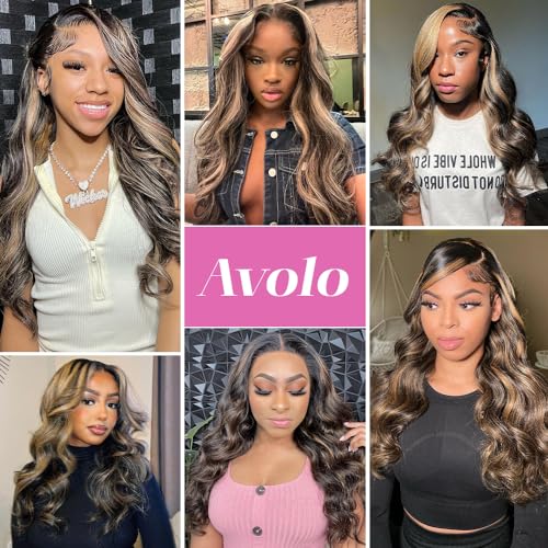 Highlight Ombre Lace Front Wig Human Hair 180% Density 1B/27 Body Wave Lace Front Wigs Human Hair Colored 13x4 HD Transparent Lace Frontal Wig blonde ombre wig Glueless Wigs for Women 20 Inch - Image 3
