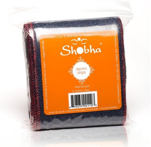 Denim Strips – 6 Waxing Strips for Hair Removal – Reusable Wax Strips for Body and Bikini Hair – Cloth Strips for Sugar Waxing and Traditional Waxing