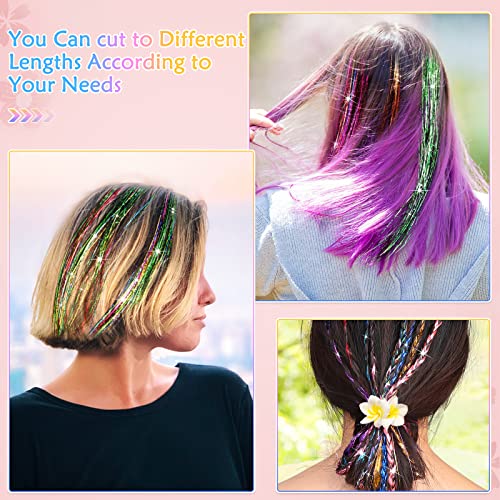 Mckanti 14 Color Hair Tinsel Kit 47 Inch 2800 Strands for Women and Girls - Image 5