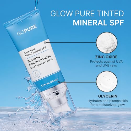 GoPure Glow SPF 40 Tinted Mineral Sunscreen Natural Reef-Friendly 3 oz - Image 5