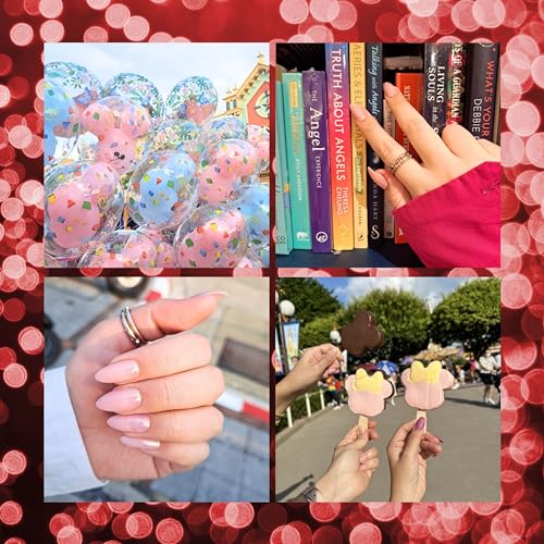 6-in-1 Premium Pink Pearl Almond False Press-on Nails Kit with Nail Glue Gel and 6W UV Lamp, 24 Count - Image 6