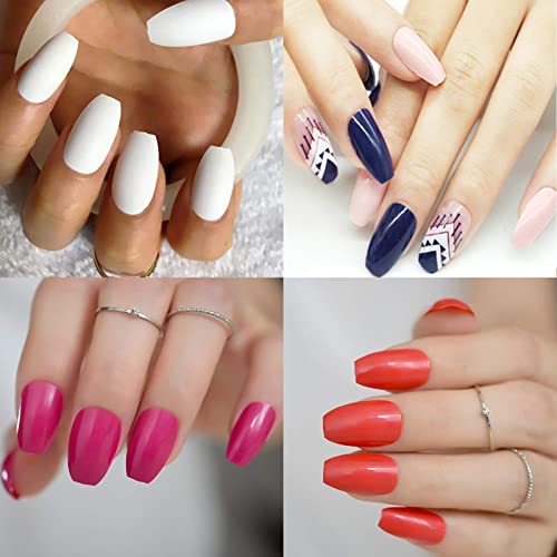 Acrylic Nails Tips Short Coffin 500PCS Ballerina Artificial False Nail Tip Full Cover 10 Sizes with Box for Art Salons & Home DIY (Natural) - Image 6