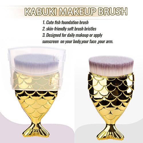 Kabuki Sunscreen Brush for Kids, Liquid & Powder Makeup, All Skin Types, SPF Protection - Image 4