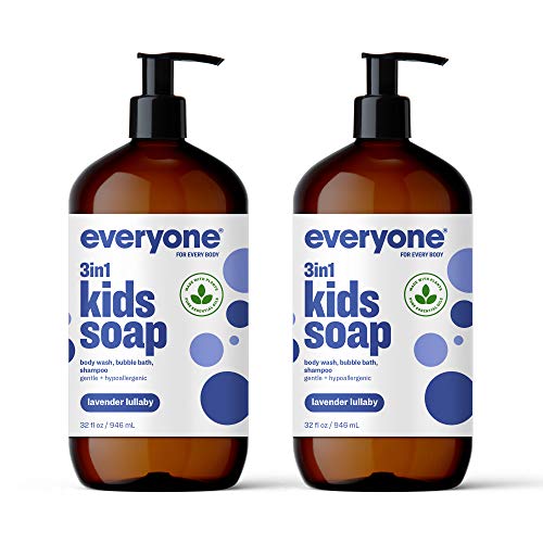 Everyone 3-in-1 Soap, Body Wash, Bubble Bath, Shampoo, 32 Ounce (Pack of 2) & 3-in-1 Kids Soap, Body Wash, Bubble Bath, Shampoo, 32 Ounce (Pack of 2), Lavender Lullaby - Image 5