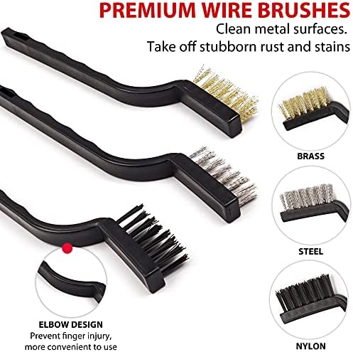 TAKAVU 12-Piece Natural Boar Hair Car Detailing Brush Set with Microfiber Towel Included - Image 3