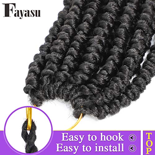 Pre Spring Twist Crochet Hair Senegalese Crochet Braids For Black Women Synthetic Passion Twist Braiding Hair Pre Looped Short 12inch Crochet Hair Curly #1B - Image 6