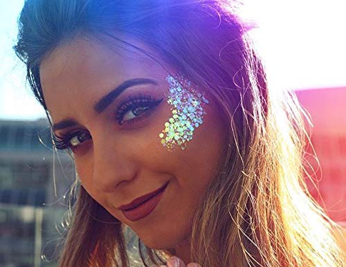 CAI Beauty NYC Rose Gold Pink Glitter | Easy to Apply, Easy to Remove | Roll On Shimmer for Body, Face and Hair | Holographic Cosmetic Grade Glamour - Image 4