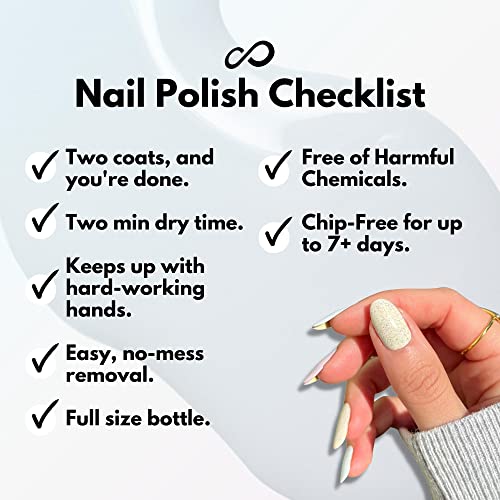 Eternal Light Blue Nail Polish Set for Women (CLASSY SPARKLY) - Glitter Nail Polish Set for Girls - Lasting & Fast Dry Light Nude Nail Polish for Home DIY Mani Pedi - Made in USA, 13.5mL (Set of 5) - Image 5