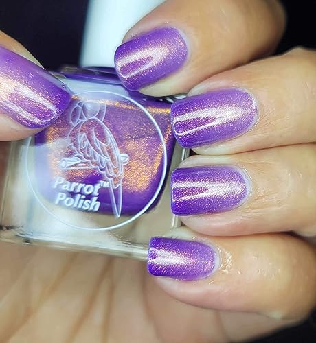 Golden Plumeria Purple/Coral Thermal Nail Polish - Image 3
