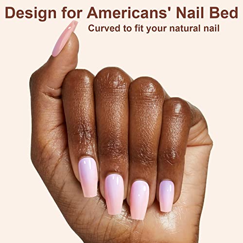 Polychrome Medium Long Coffin Ballerina Air Press On Nails 30 Piece Set Reusable with Glue - Image 3