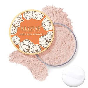 Loose Face Powder, Oil Control Face Pressed Powder,Loose Baking Face Setting Powder Makeup, Natural Matte Smooth Setting Powder Long-lasting Waterproof,8g (02# Pink Complexion)