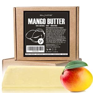 Organic Unrefined Raw MANGO BUTTER BLOCK Bulk, Skin Moisturizing, Use Alone or in DIY Body Butters, Soaps, Lotions and lip balm (5lb)