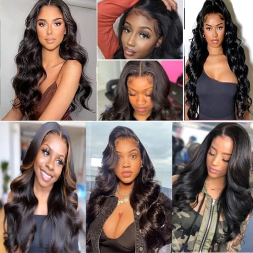 Ainmeys Hair 250% Density Brazilian body wave 13x6 Glueless HD Transparent Full Lace Front wigs human hair 10A Deep Part lace wigsUnprocessed Virgin human hair wigs for black women(34inch) - Image 7