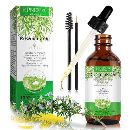 Rosemary Hair Growth Oil for Nourishment, 2.02 Fl Oz, Natural Formula