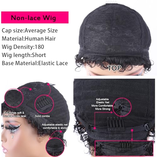 10-Inch Brazilian Virgin Human Hair Pixie Cut Wig for Women, Natural Curly Style, Ready for Daily Wear - Image 7