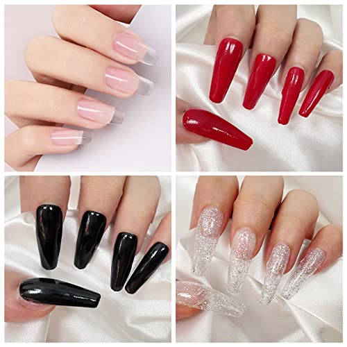Lofuanna Dip Powder Nail Kit Starter Set 4 Colors, Base & Top Coat, No UV - Image 7