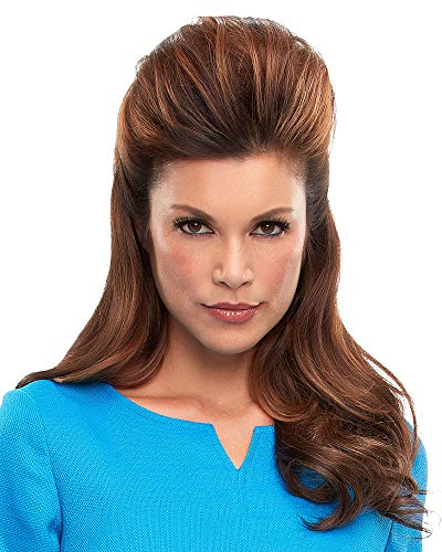 Top This 16 Inches Long Color 14/24 Creme Soda - Jon Renau Wigs Remy Human Hair Topper Women's Monofilament Clip In Crown Volumizer Top Piece