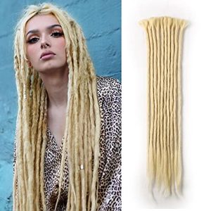 Dreadlock Extensions - 20 Inch Synthetic Braids, Soft faux Locs, Dreads, Crochet Locs, Hip-Hop Style, Dreadlocks Extension Braiding Hair For Women/Men (20 Inch (10 Strands/Pack), 613#)