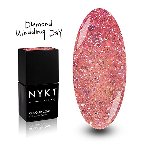 NYK1 Diamond Wedding Day Pink Gel Nail Polish 15ml Long-Lasting Color - Image 2